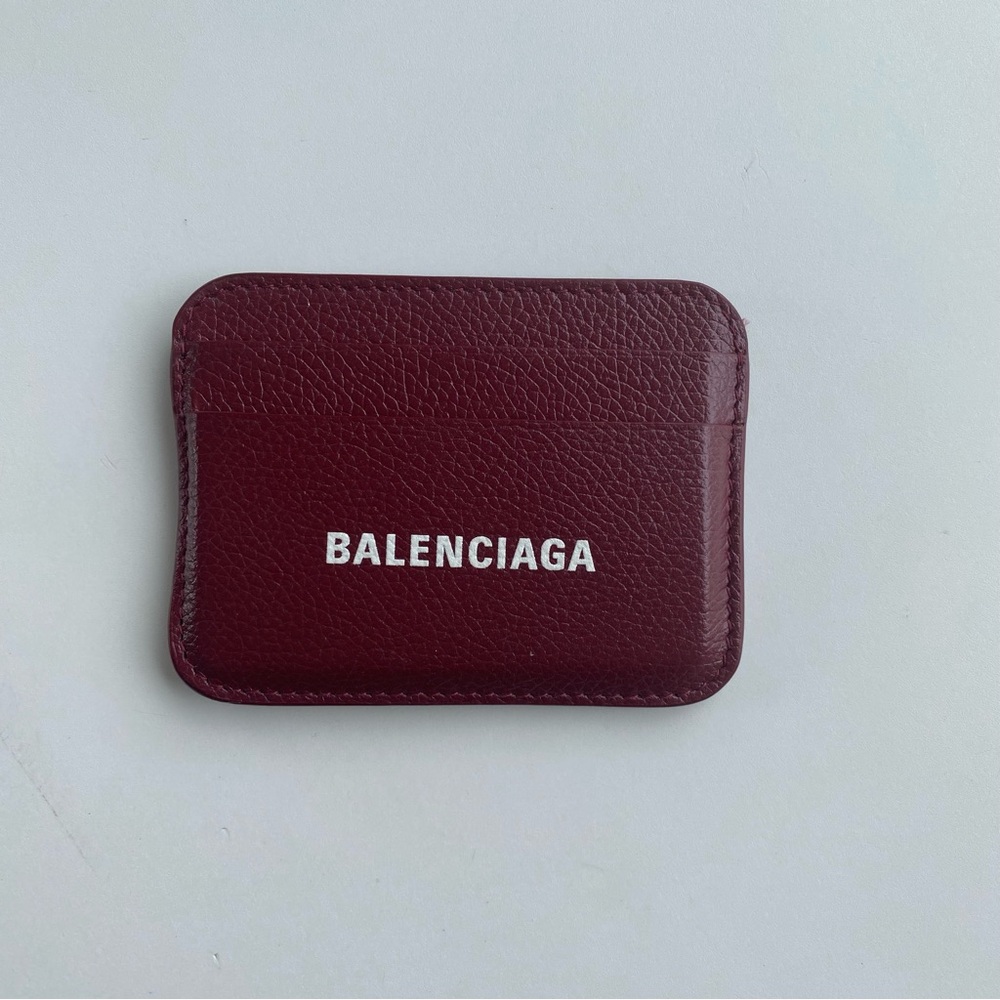 Balenciaga Burgundy Card Holder